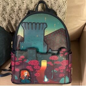 NWT • Loungefly Brave Princess • Mini Backpack • Castle Series Glow-in-the-Dark